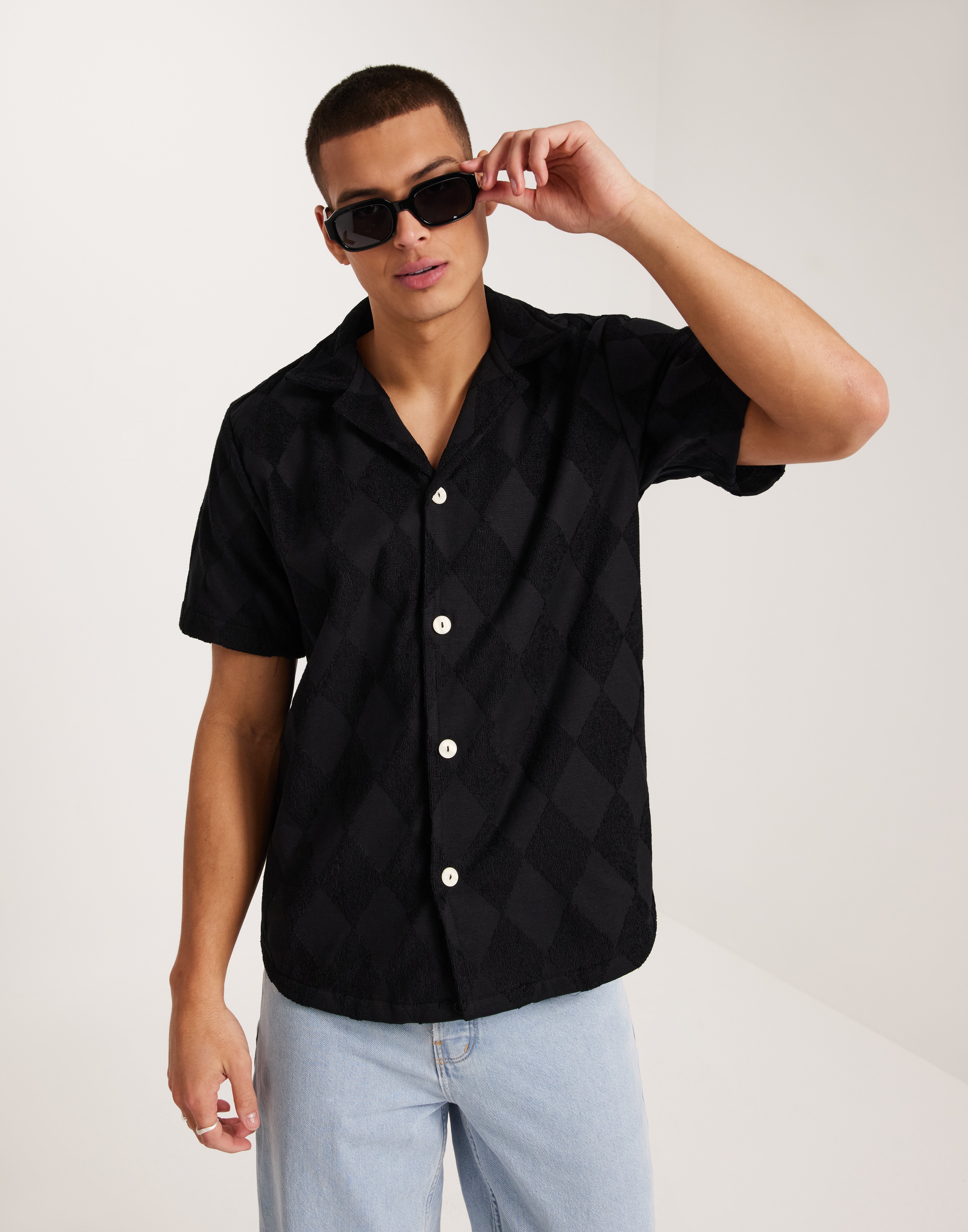 OAS Black Diamond Cuba Terry Shirt Svarta skjortor Sort