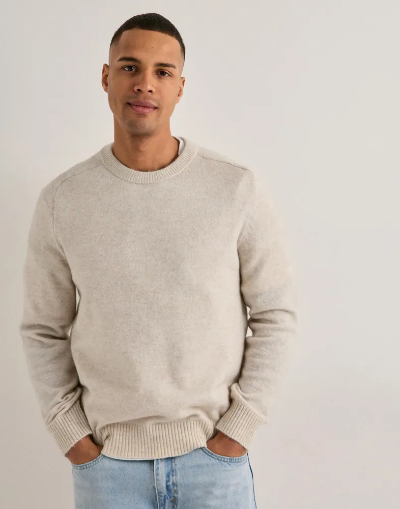 Selected Men Slhrai Ls Knit Crew Neck Stickade tröjor herr – bild 2