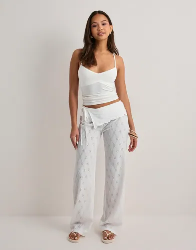 Nelly Broderie Anglais Tie Pants kostymbyxor dam – bild 3