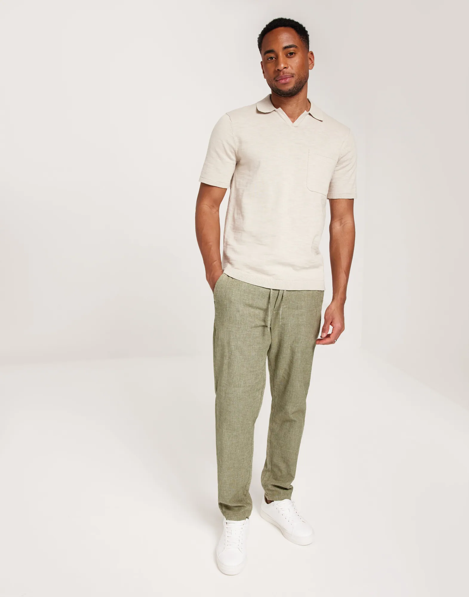 SLH172-SLIMTAPE BRODY LINEN PANT NO