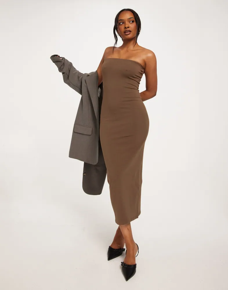 brown ruffle dress mini Tenielle Mini Dress