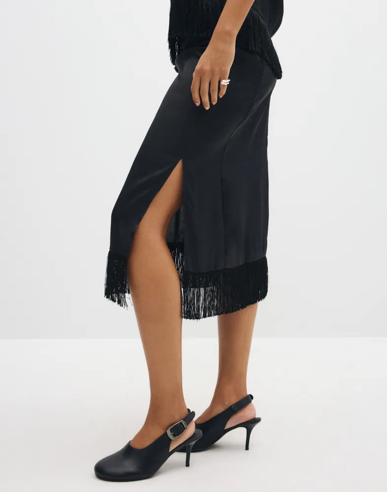 Pcanne Mw Frill Midi Skirt Wvn D2D