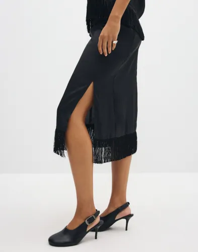 Pcanne Mw Frill Midi Skirt Wvn D2D