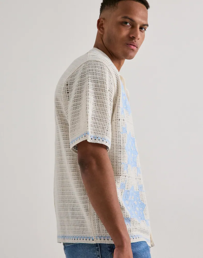 JACK & JONES Jororchard Knit Crochet Polo Mönstrade skjortor skjortor & blusar herr – bild 2