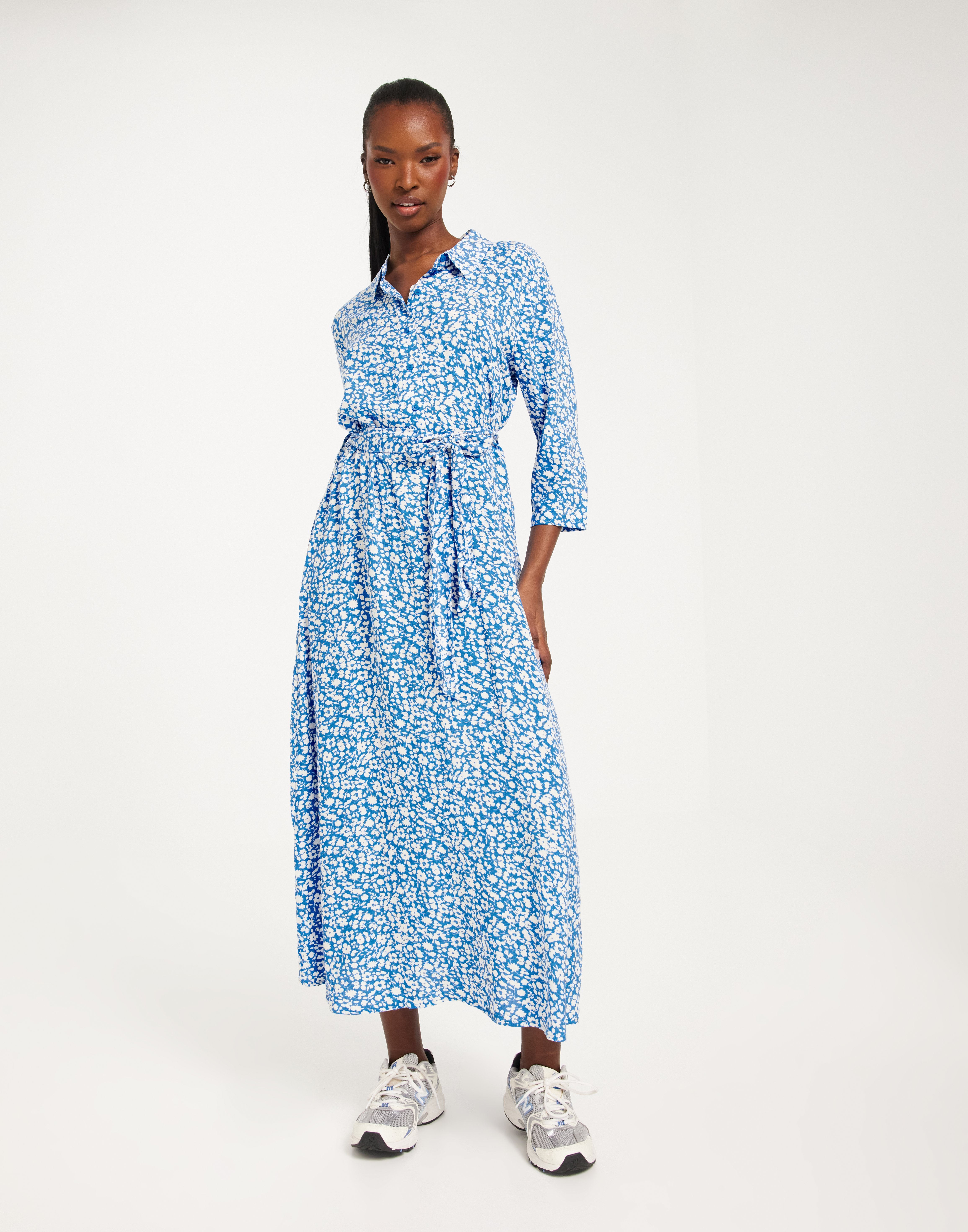 Buy JDY JDYSTARR LIFE 3/4 MIDI DRESS WVN NO - Campanula Daisy