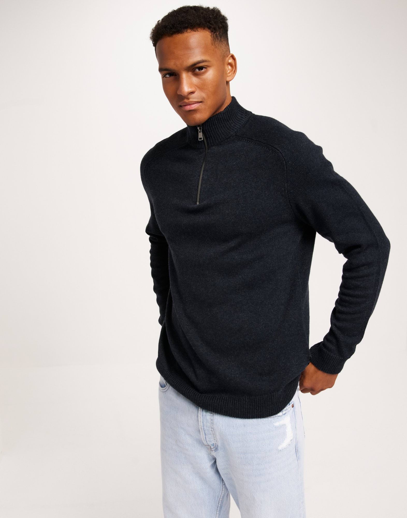 ONSEDWARD REG 7 WOOL HALF ZIP KNIT