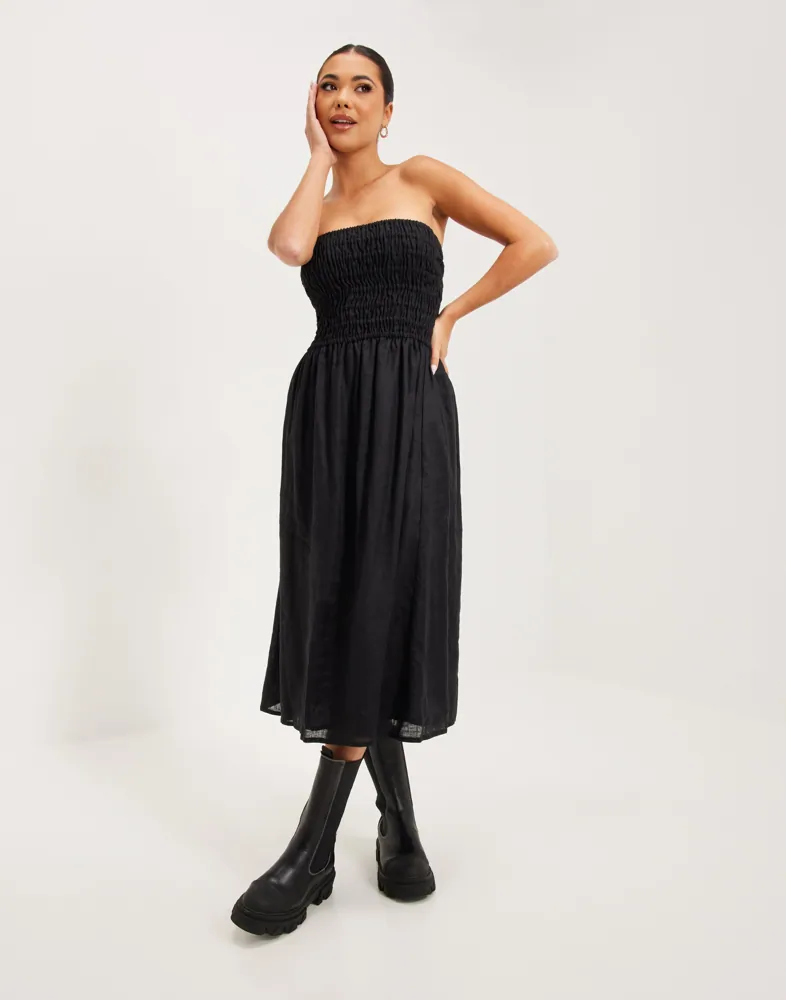 Buy Faithfull the Brand ELMARIE MIDI DRESS - Black | Nelly.com