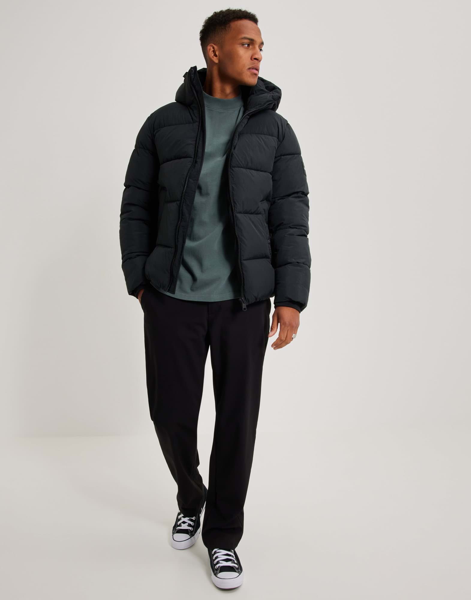 CRINKLE NYLON PUFFER JACKET