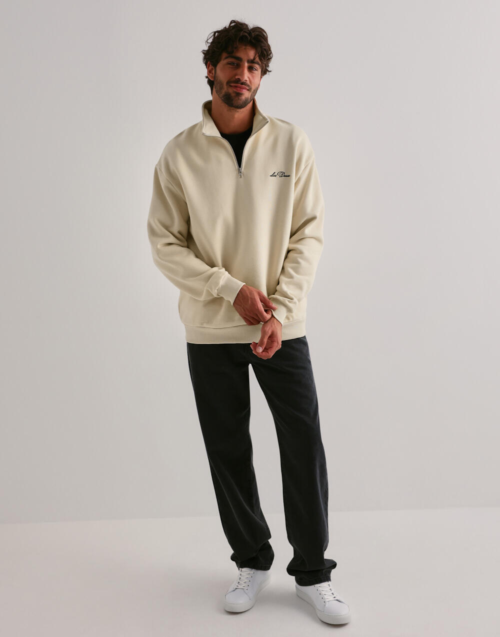 PARTIMENTOのDrawing Half Sweatshirt RACING PRINT STRUCTURE SWEATSHIRT - Oyster-white | ZARA