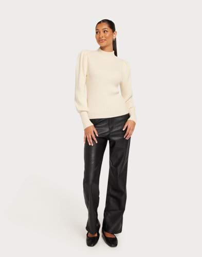 Onlkatia Highneck Pullover Dewberry Detail Melange