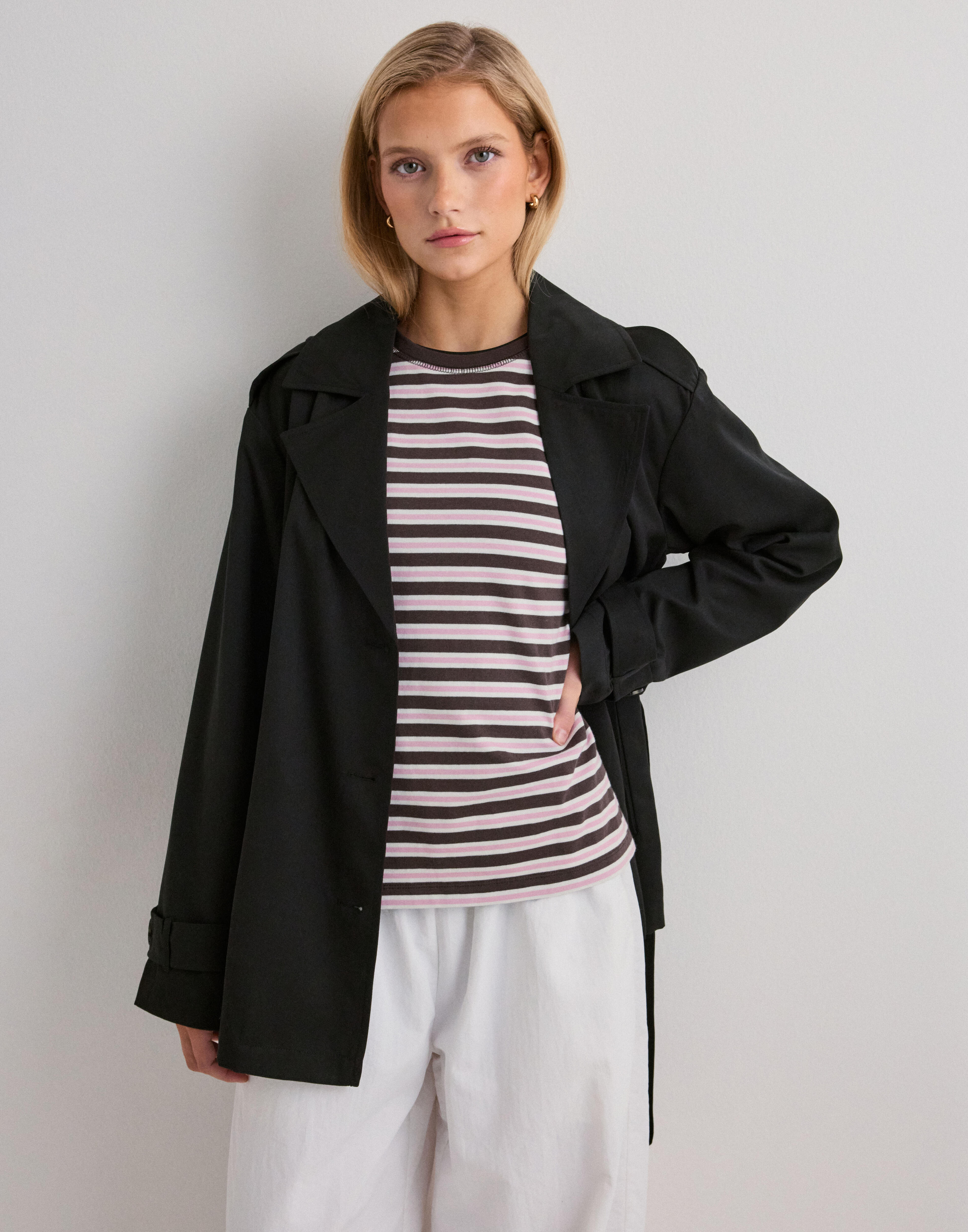 Buy Only ONLLINE SHORT TRENCHCOAT OTW - Black | Nelly.com