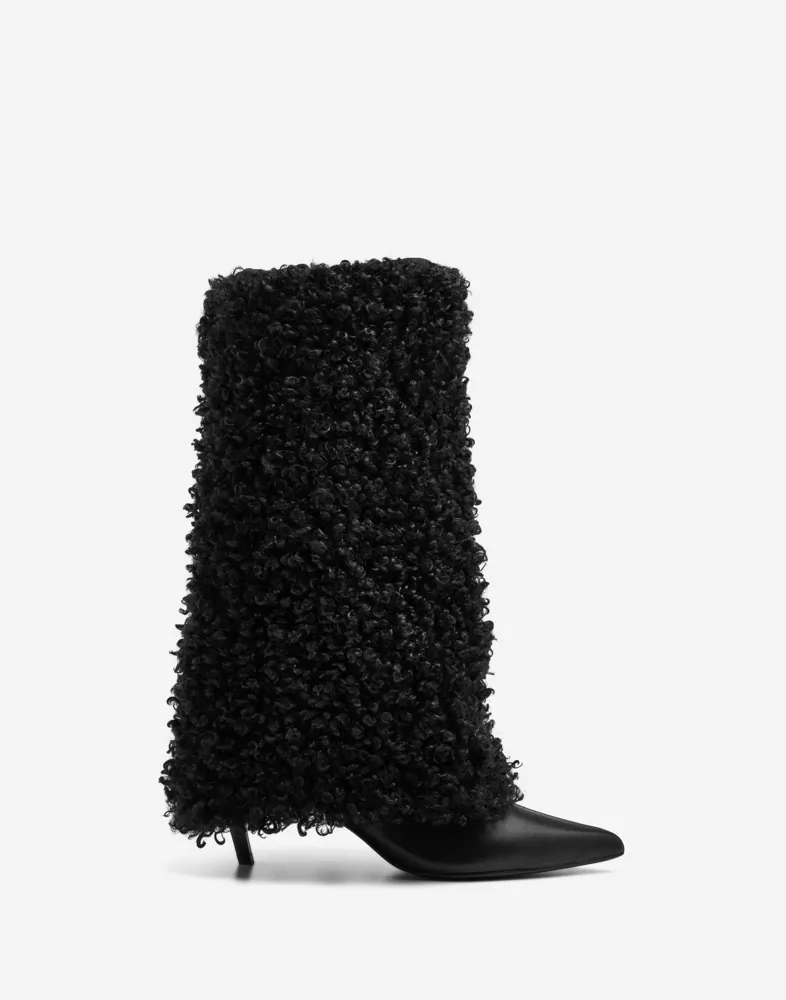 Wide Shafted Thigh High Boot