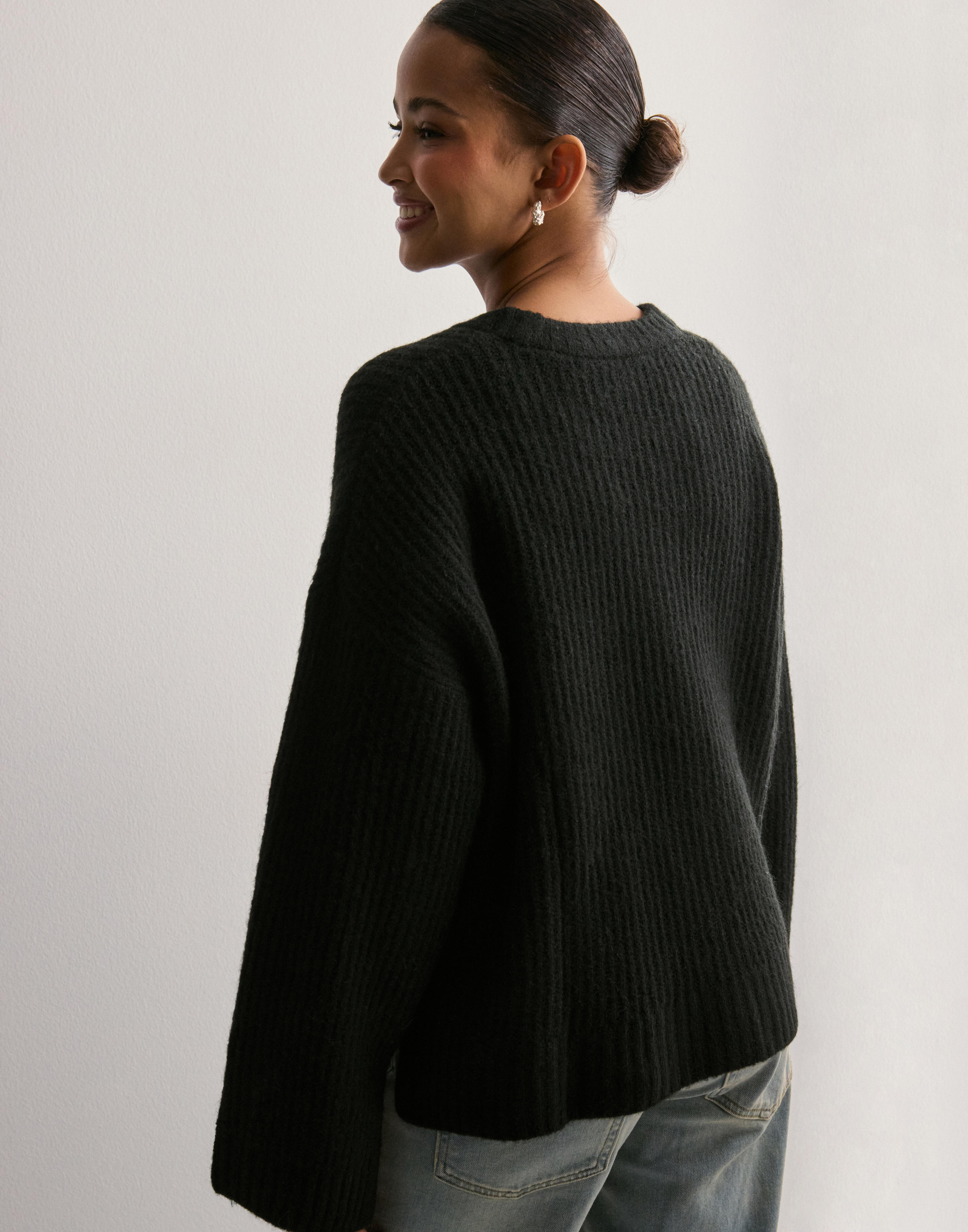 美品　jun inagawa nightclub Mist Knit 黒　ニット Buy JJXX JXSIGGA DIVERSE CREW NECK KNIT SN - Black /Moonbeam Neck