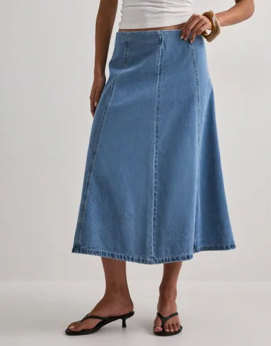 Vero Moda - Blå - Vmsigga Hr 7/8 A-Line Clr Denim Sk