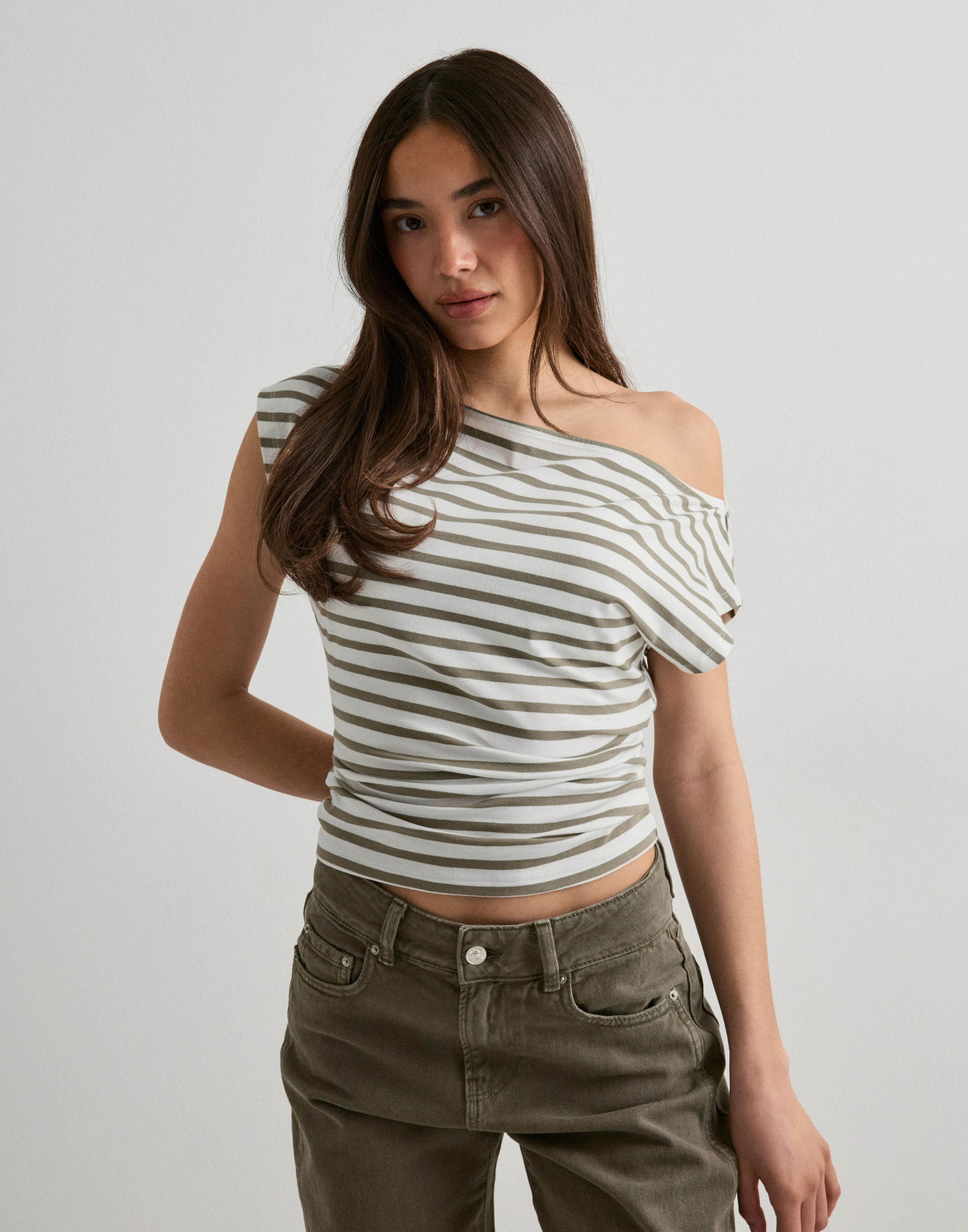 Striped Shoulder Top