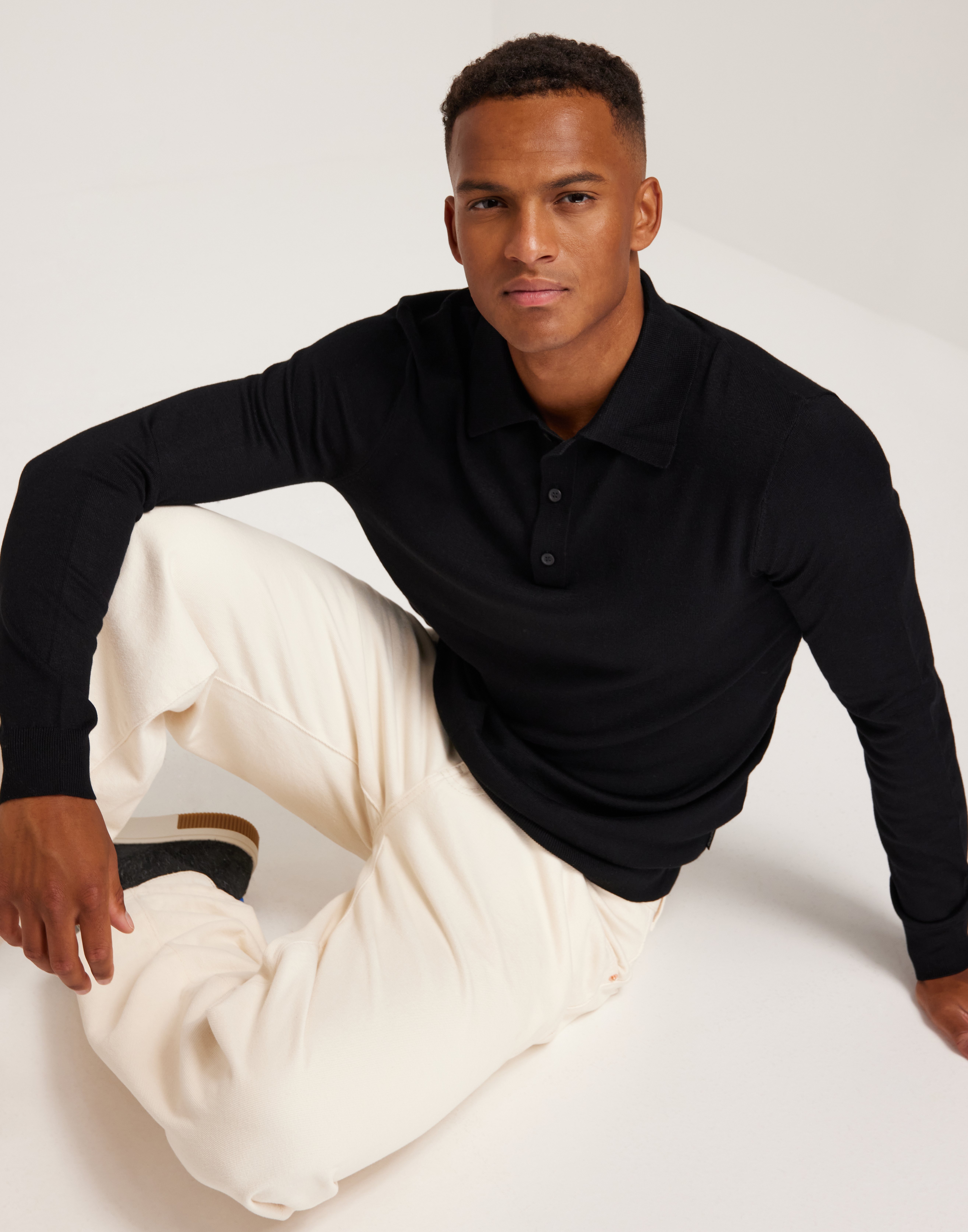 Only & Sons Onswyler Life Reg 14 Ls Polo Knit N Striktrøjer Sort
