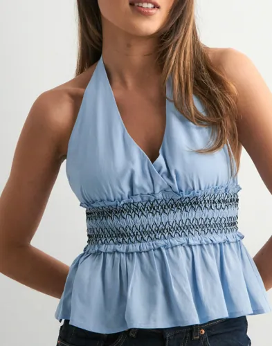 Nelly - Blå - Lovely Halterneck Top