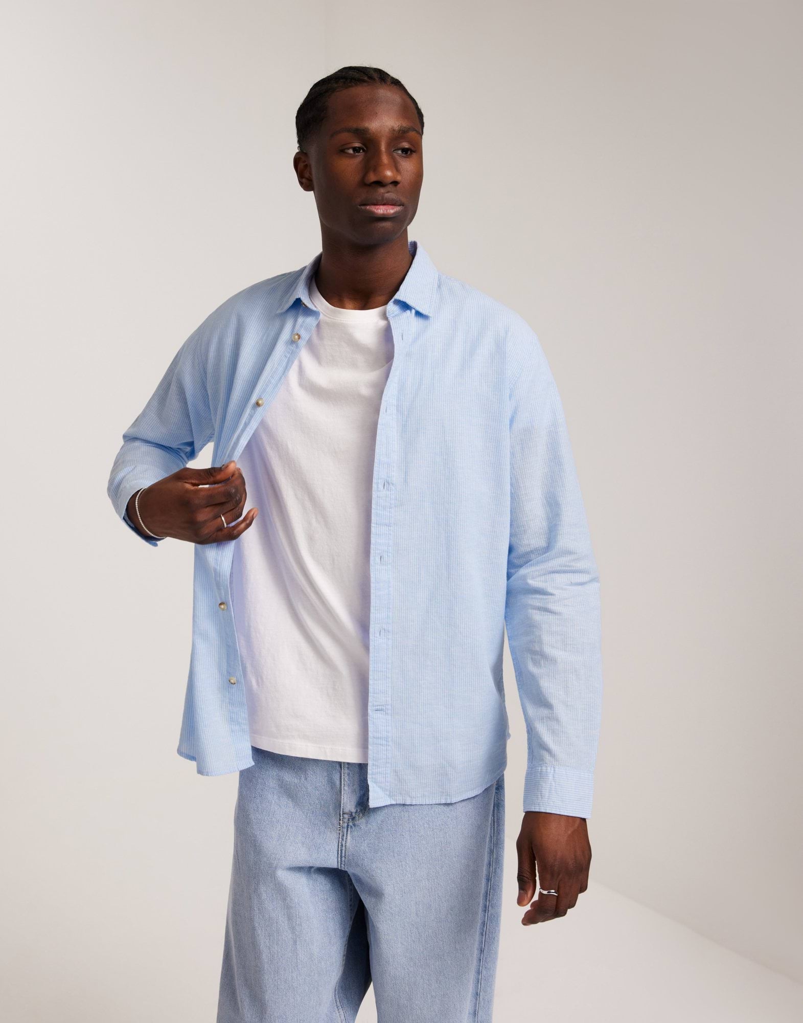 JJESUMMER LINEN BLEND SHIRT LS SN