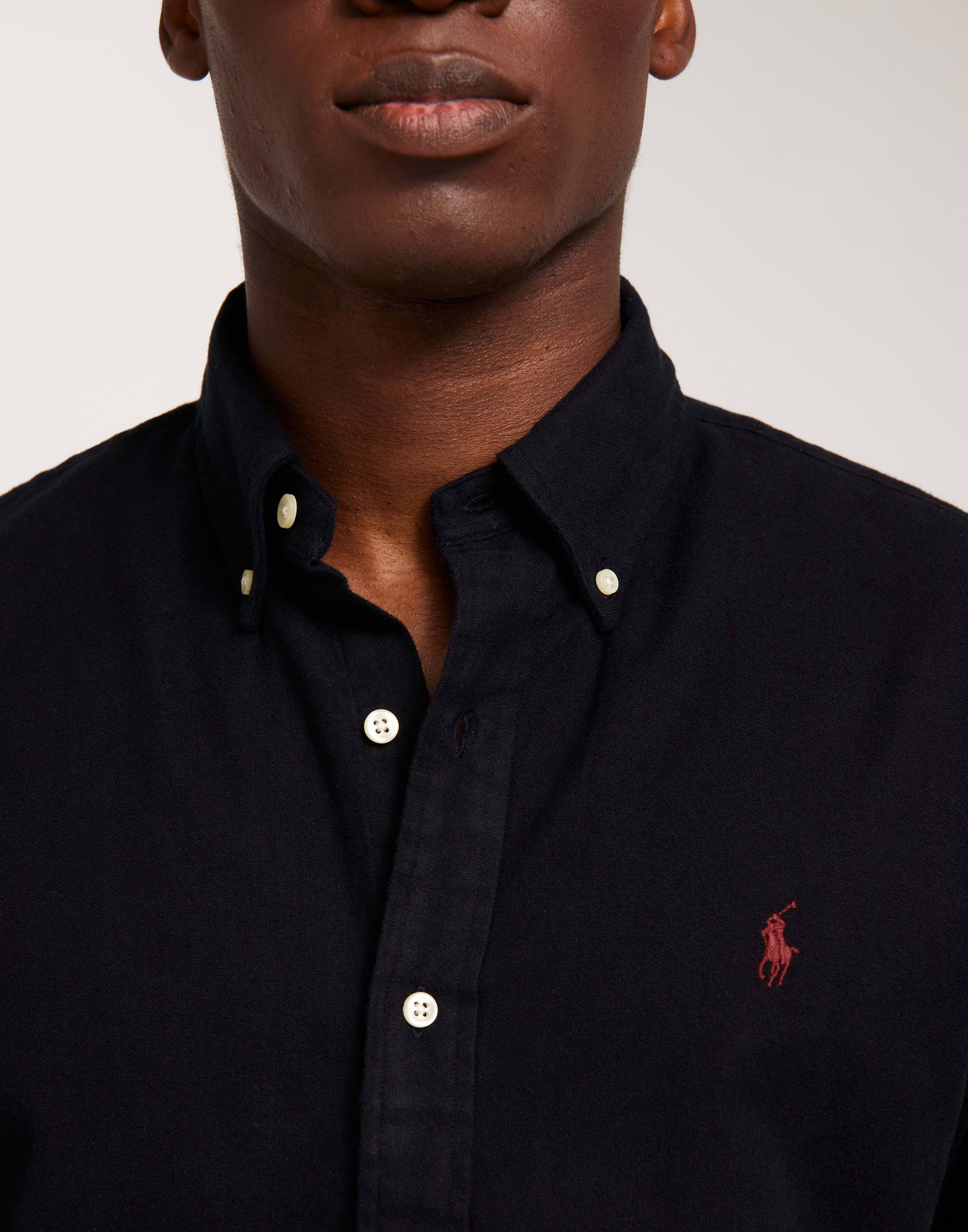 Ralph lauren black long sleeve shirt online