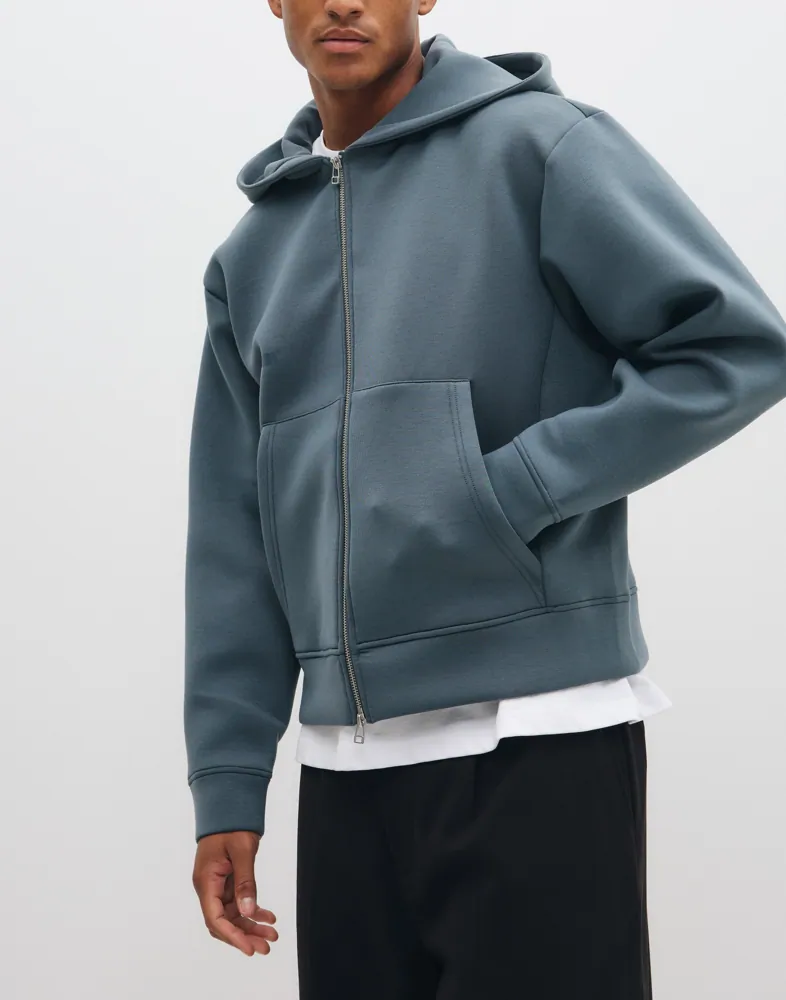 Woodbird Fuji Scuba Zip Hoodie Hoodies med dragkedja herr – bild 3