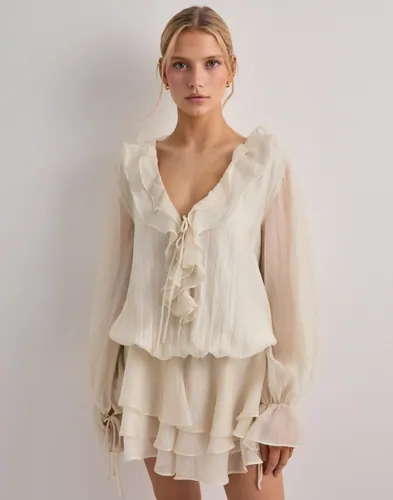 Nelly - Champagne - Volume Frill Dress