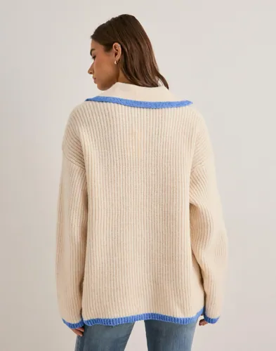 PIECES Pcbera Ls Oversize Polo Knit Bc polotröjor dam – bild 3