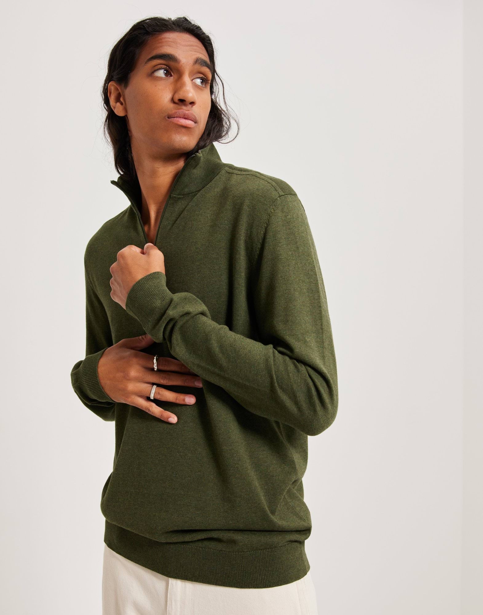 SLHBERG HALF ZIP CARDIGAN NOOS