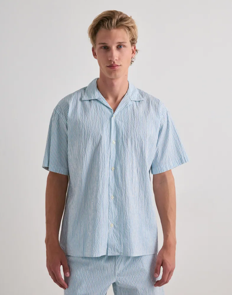 JACK & JONES Jjmilo Seersucker Resort Set Kortärmade skjortor skjortor & blusar herr – bild 3