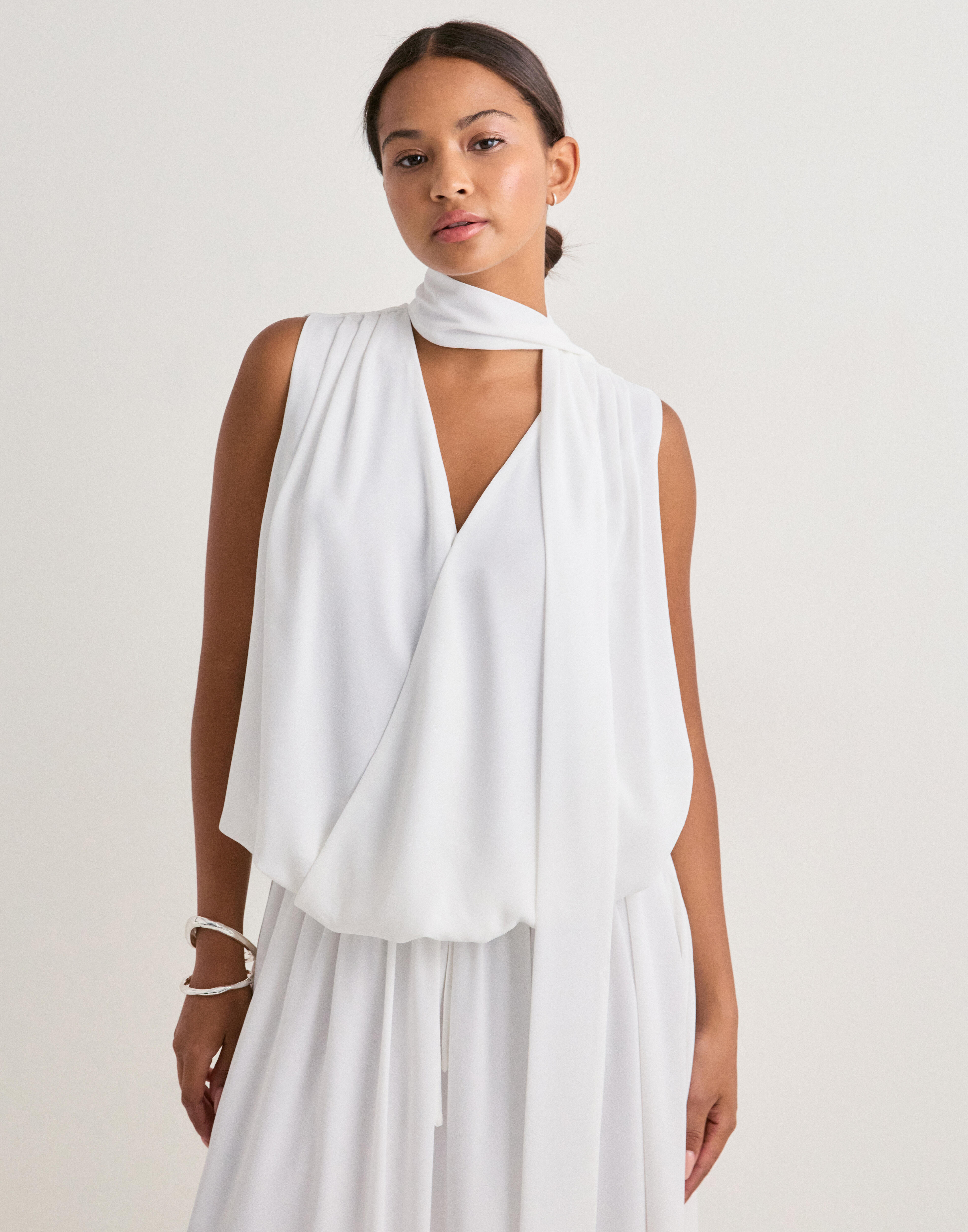 Buy Neo Noir Sabria Chiffon Skirt - Offwhite | Nelly.com