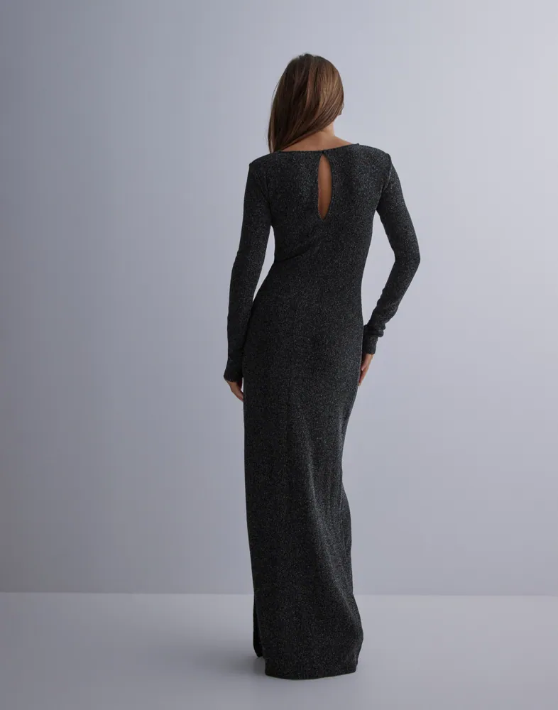 stretchy glitter dress Winston Strapless Sequin Maxi Dress / Taupe | MESHKI main image 0