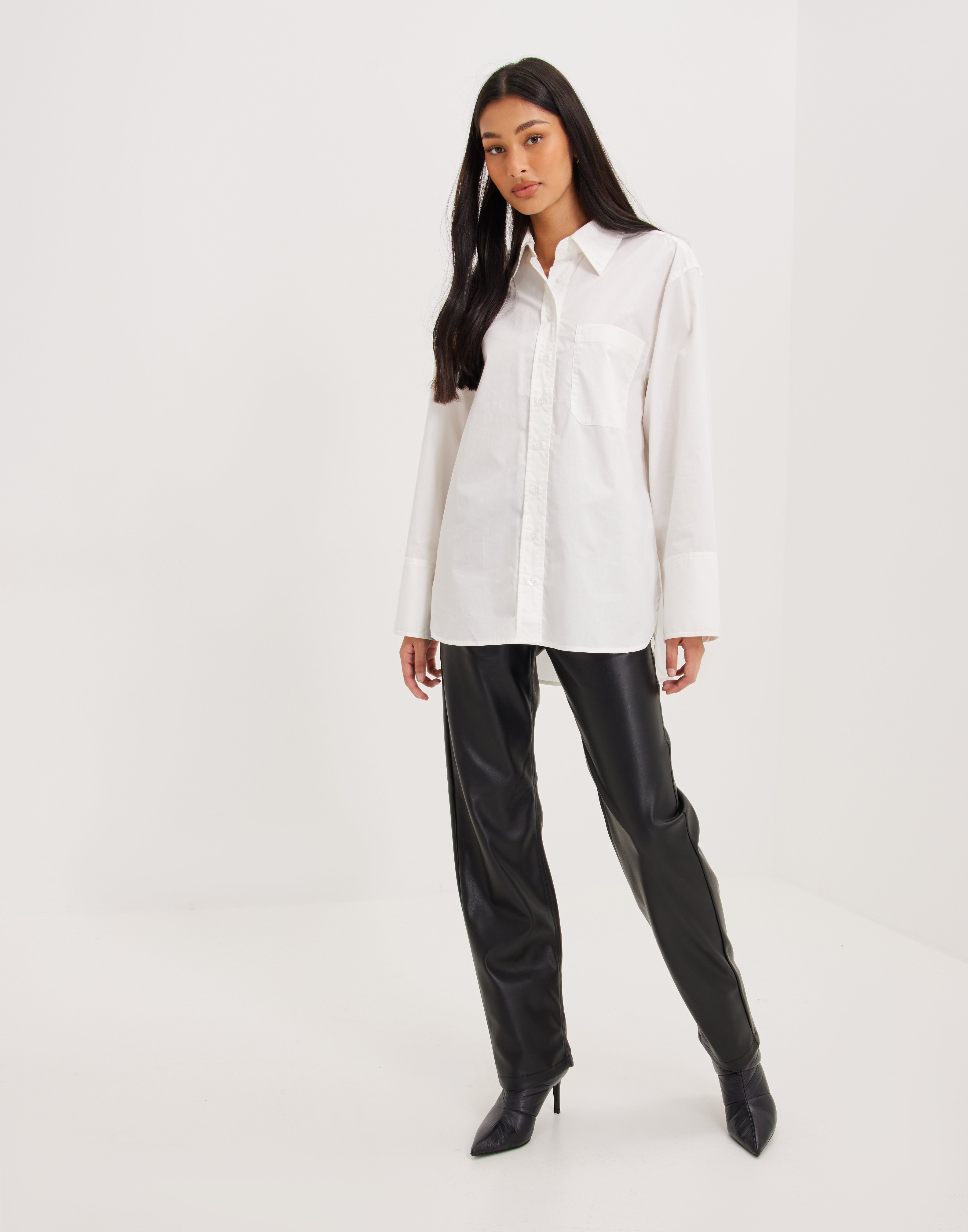 Buy Gina Tricot Gizem poplin shirt - White | Nelly.com