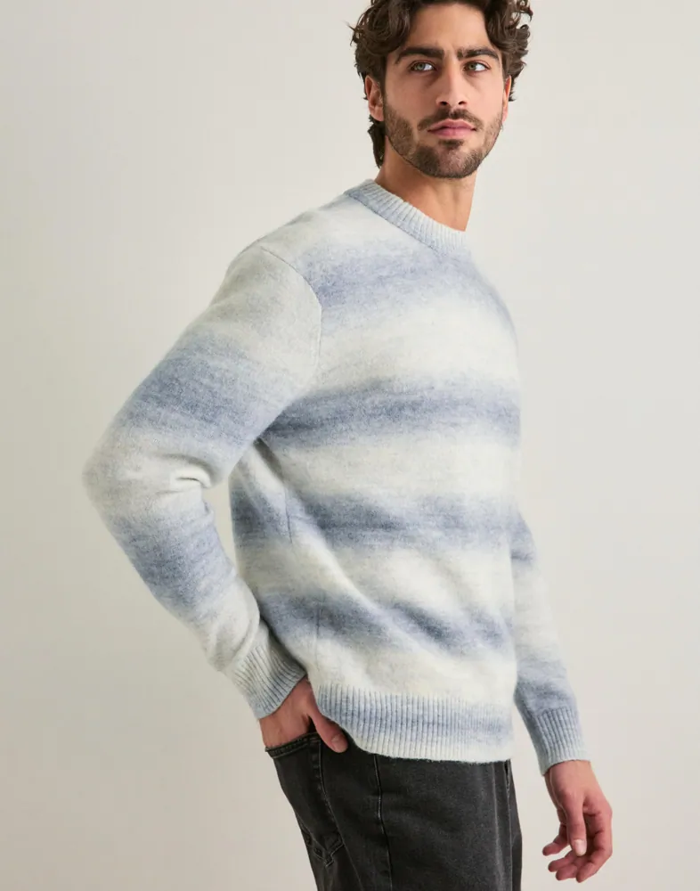 Selected Men Slhmivo Ls Relaxed Space Dyed Crew Stickade tröjor herr – bild 2