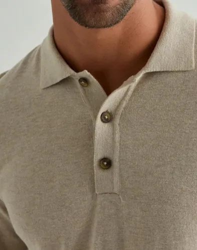 ONLY & SONS Onsloui Reg 12 Ls Mel Polo Knit Noo Långärmad piké pikéer herr – bild 3