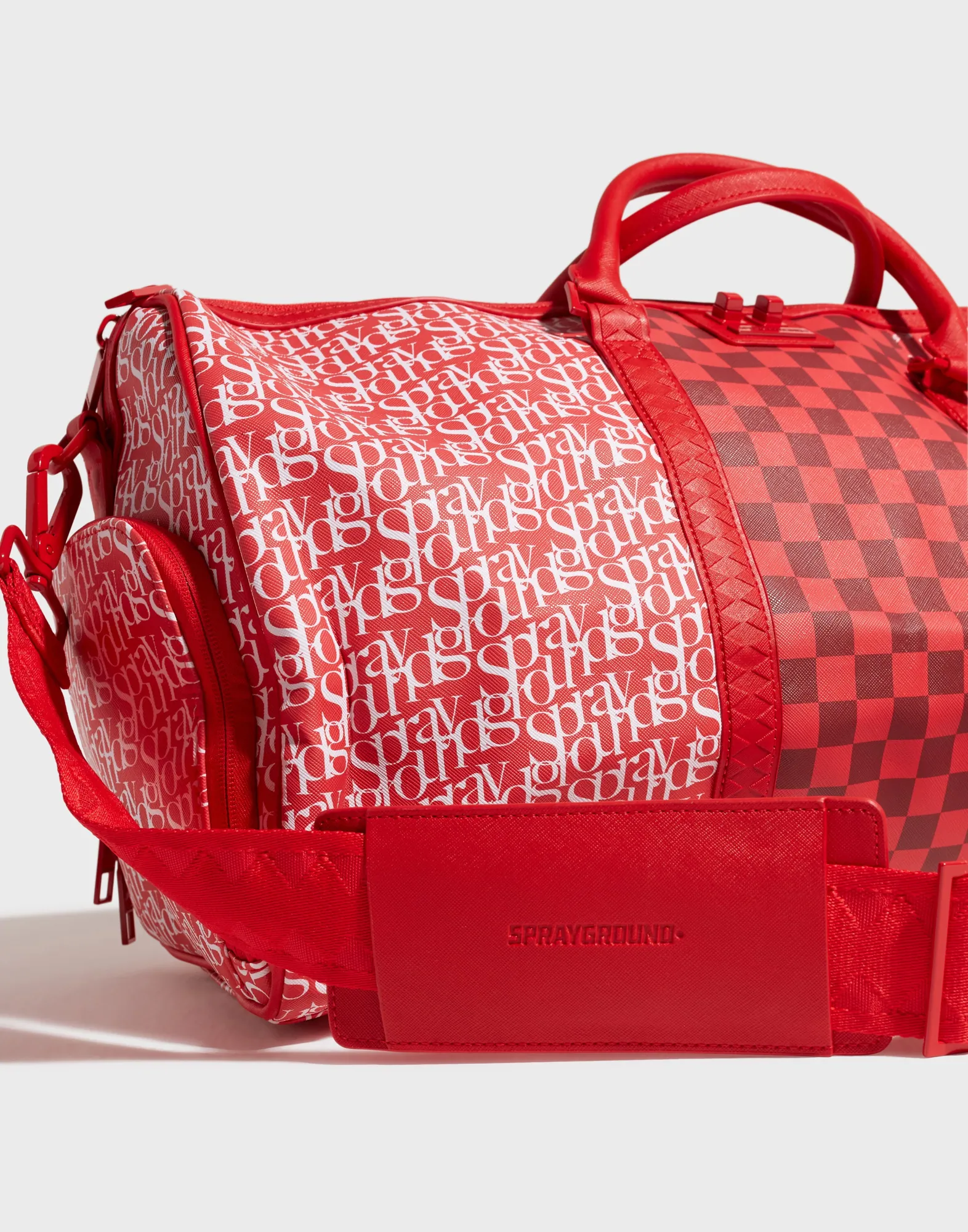 TRI SPLIT RED DUFFLE