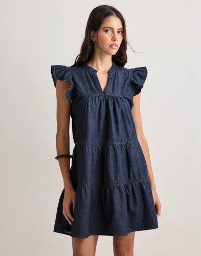 Onlshania S/L Frill Short Dnm Dress