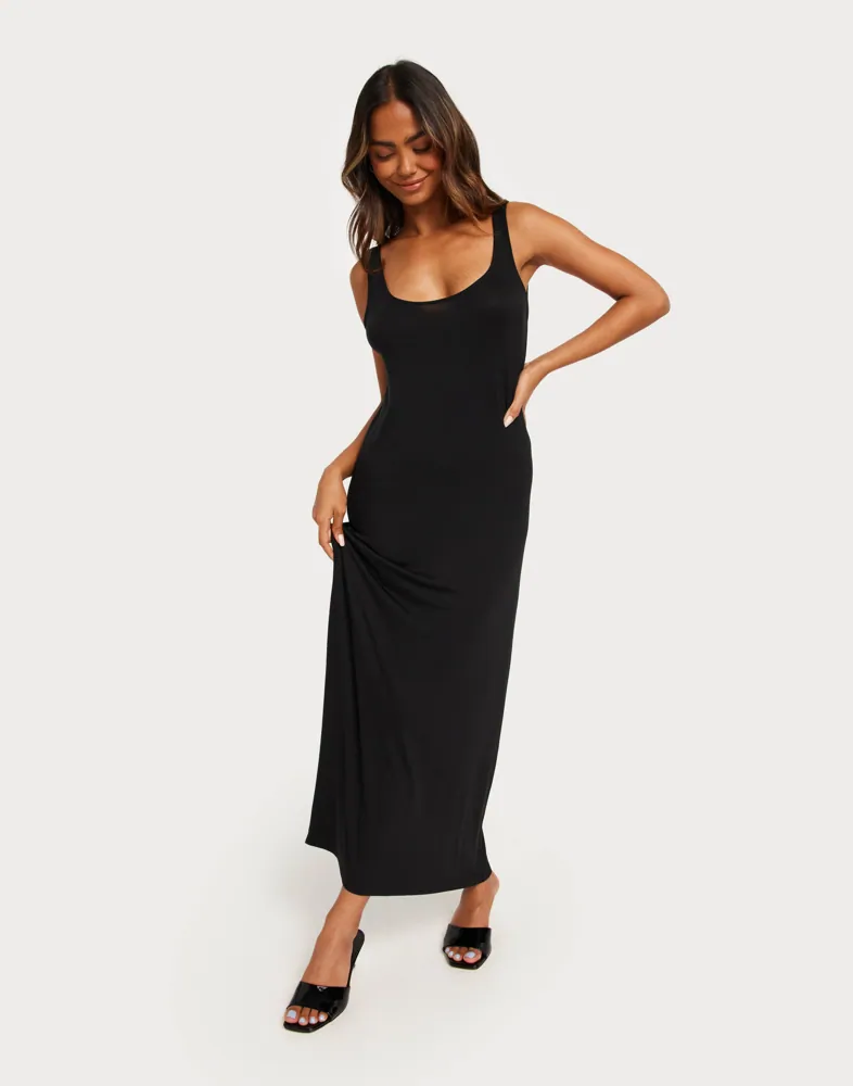 Buy Pieces PCKALLI MAXI TANK DRESS NOOS - Black | Nelly.com