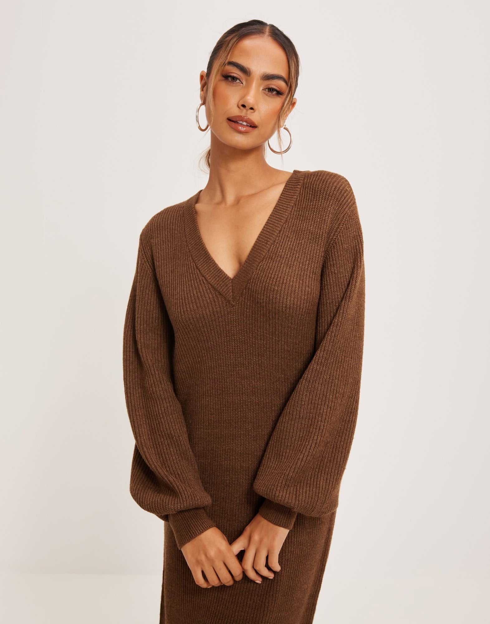 Ril L S Knit Dress Darkest Spruce