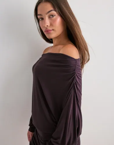 Nelly Slouchy Ruche Dress korta klänningar dam – bild 3