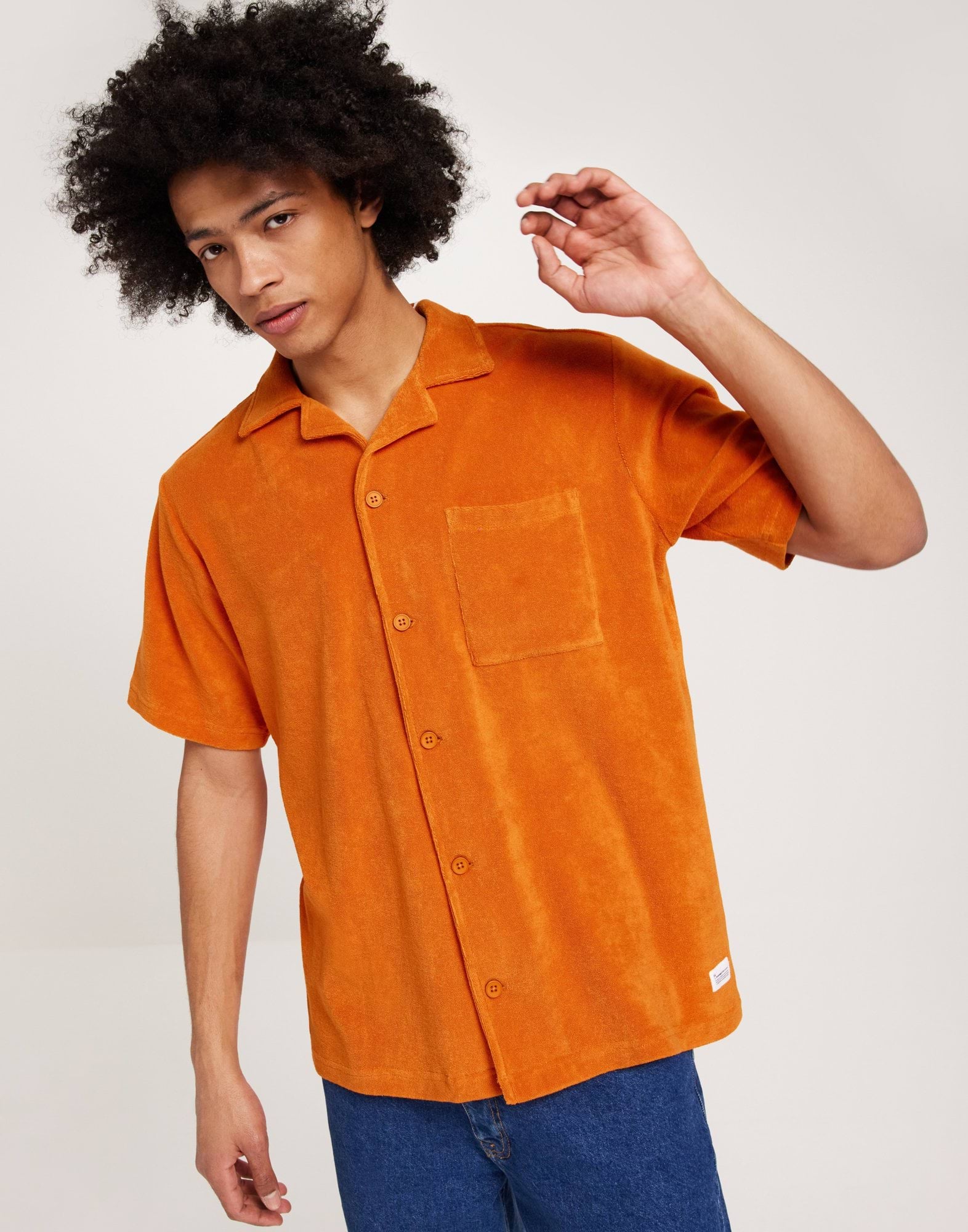 Terry loose short sleeve shirt - GOTS2/Vegan