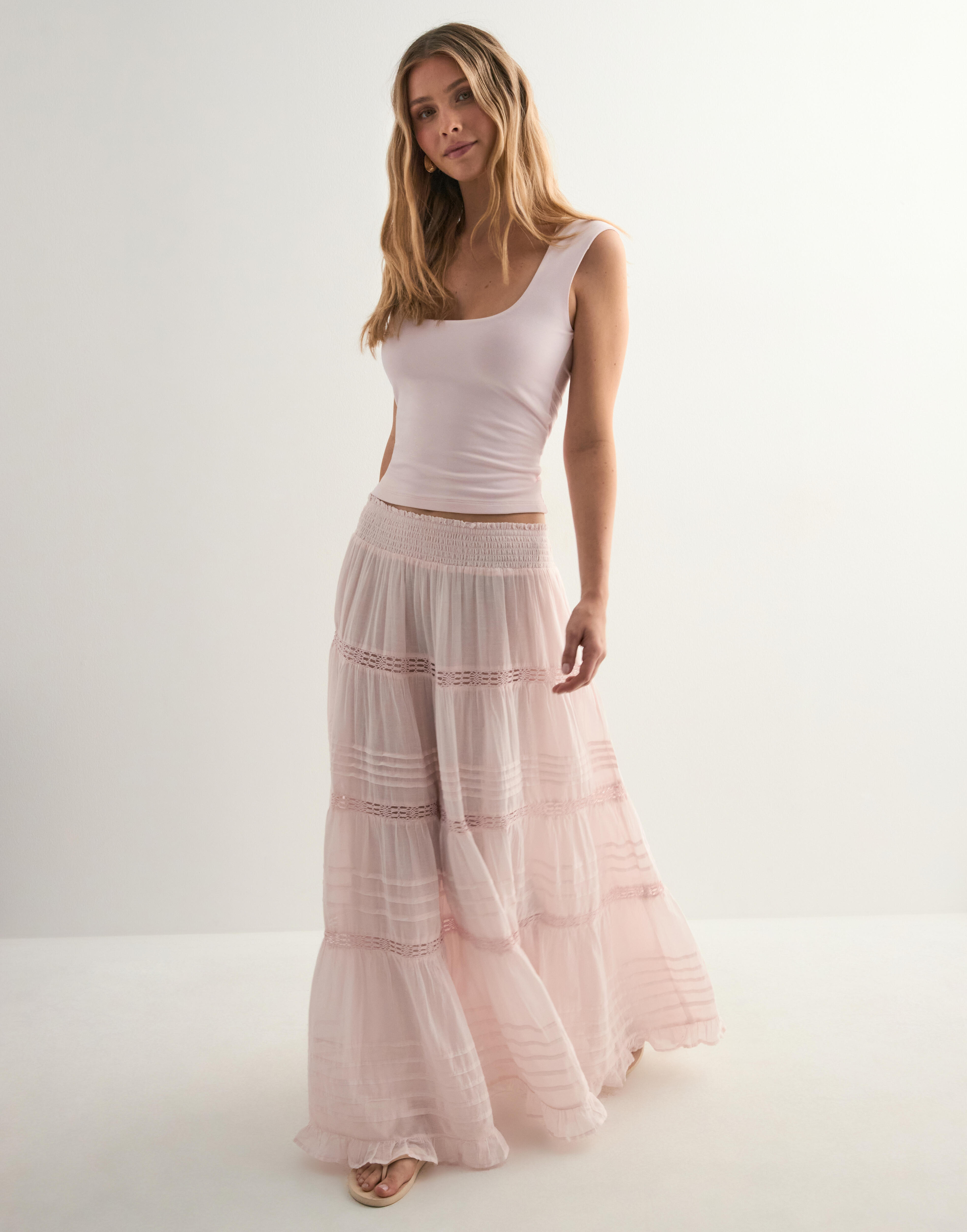 NEO NOIR Felicia Voile Skirt Pistachio