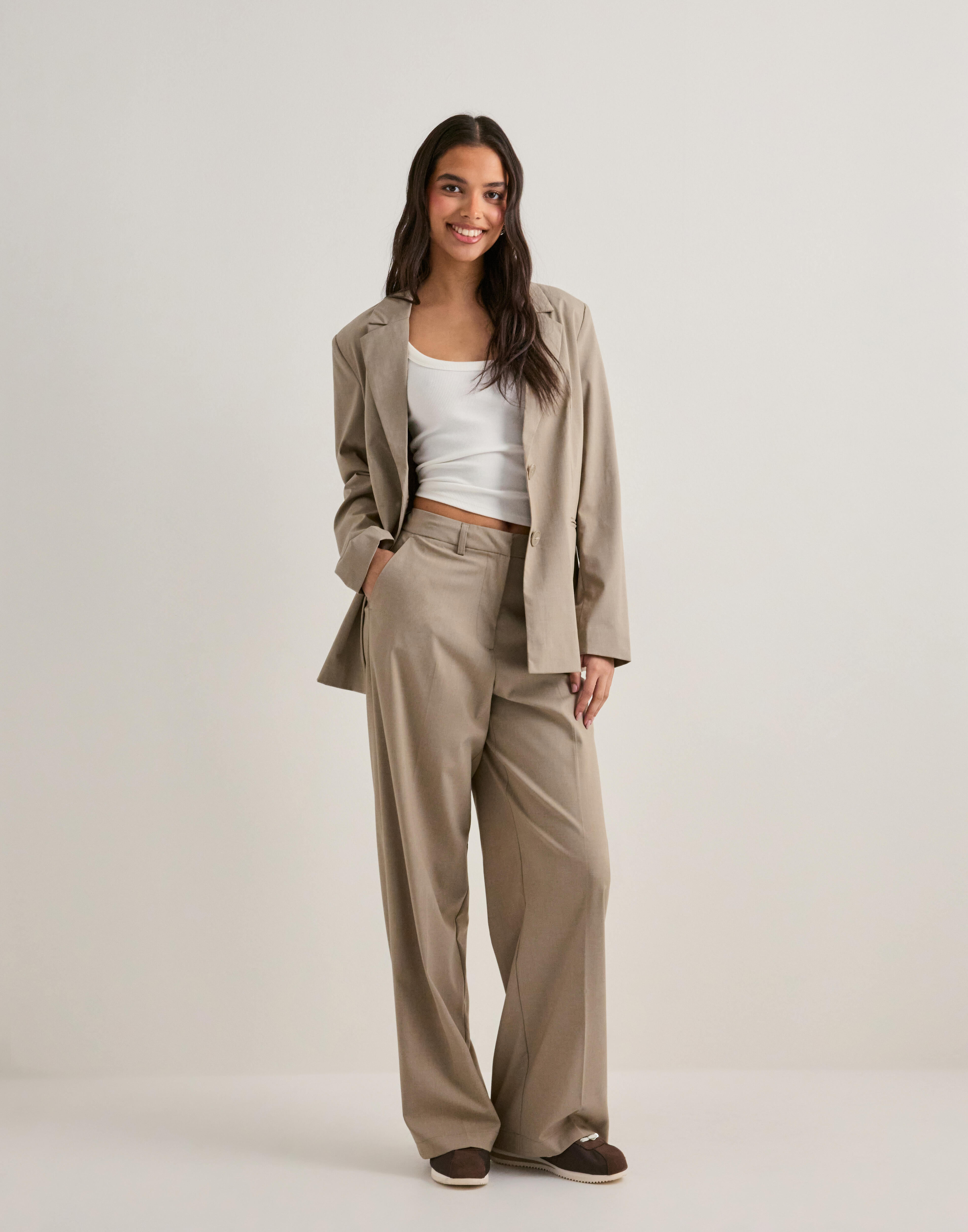 Pieces PcRosa Pantalon Greige | STOUT! Jeans