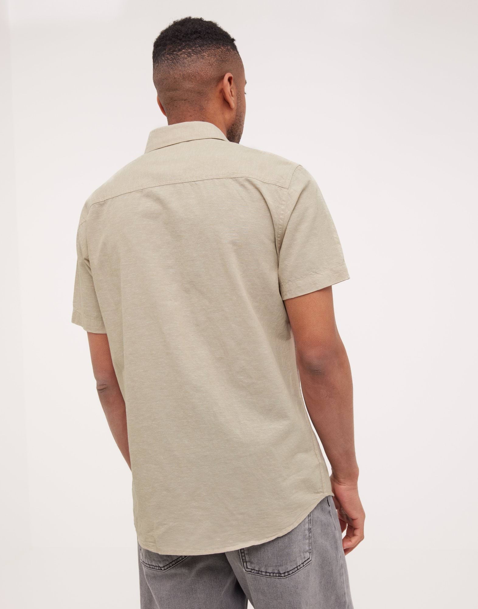 SLHREGNEW-LINEN SHIRT SS CLASSIC