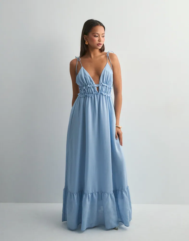 Ladies Dresses Nly By Nelly Dress Buy Nelly Tied Summer Dress Blue