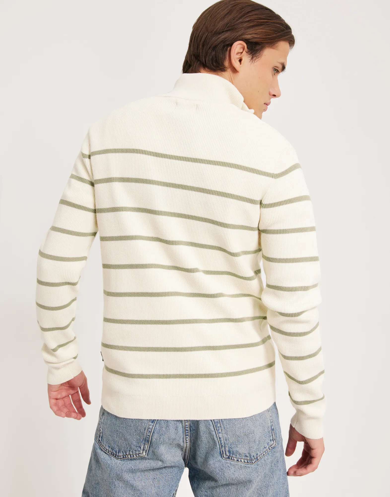 ONSPHIL REG 12 STRIPE HALF ZIP KNIT