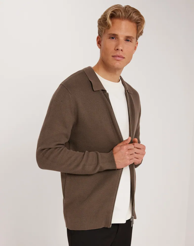 Knitted Cardigan Cardigan Zippe Homme Buy Selected Homme SLHDANE