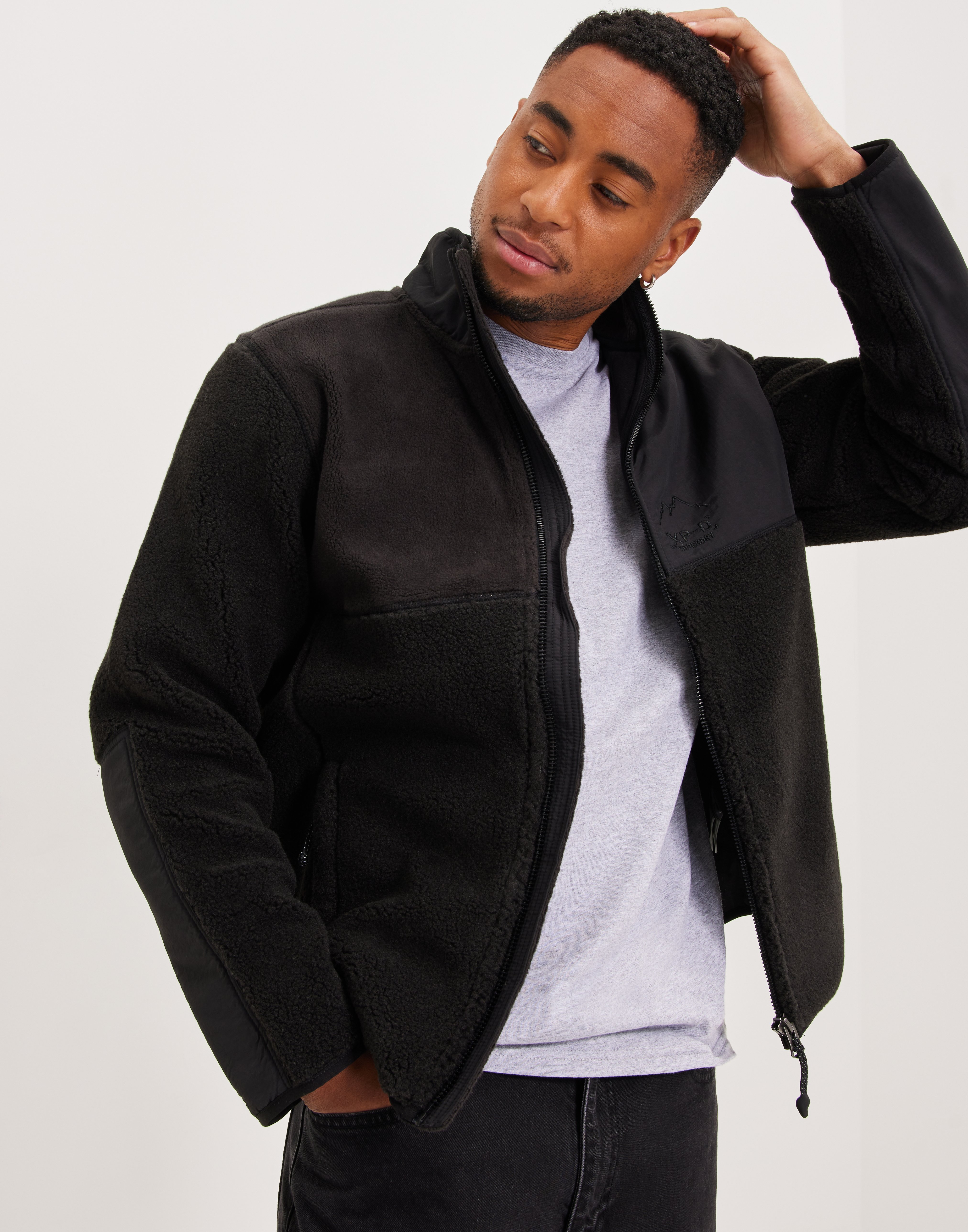 Buy Superdry CODE XPD BORG JACKET - Black | NLYMAN