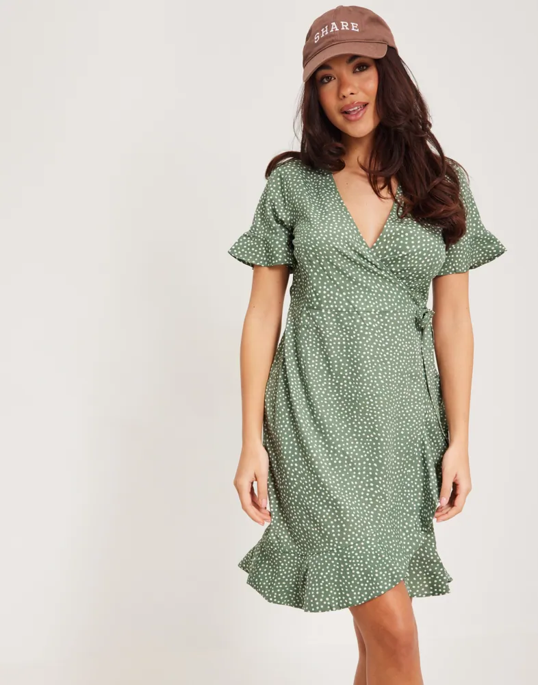 slim fit dress slacks Vero Moda Marquee Sage Green Strappy Midi Dress