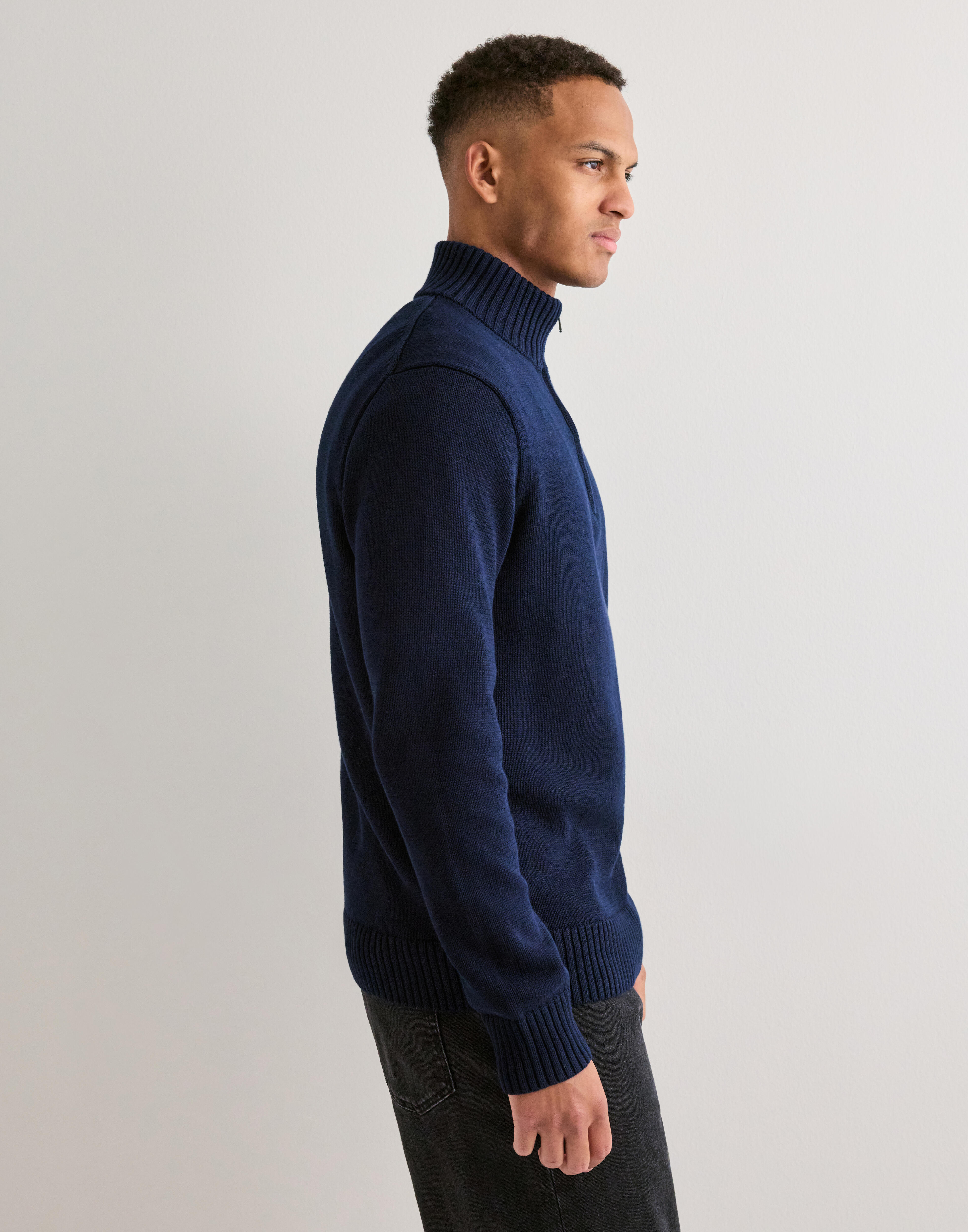 Buy Polo Ralph Lauren Cotton Quarter-Zip Sweater - Navy | NLYMAN