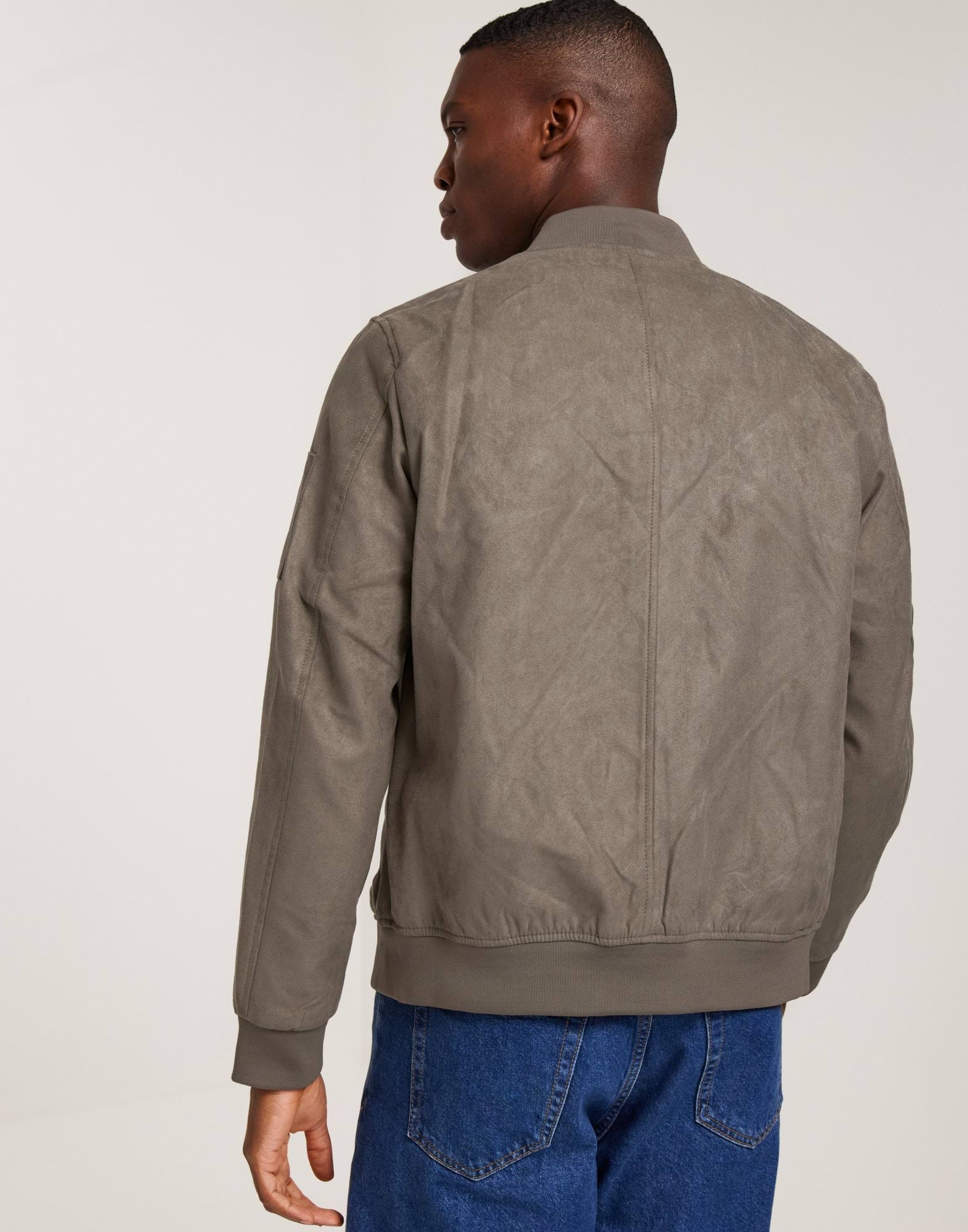 JJEROCKY FAUX SUEDE BOMBER NOOS