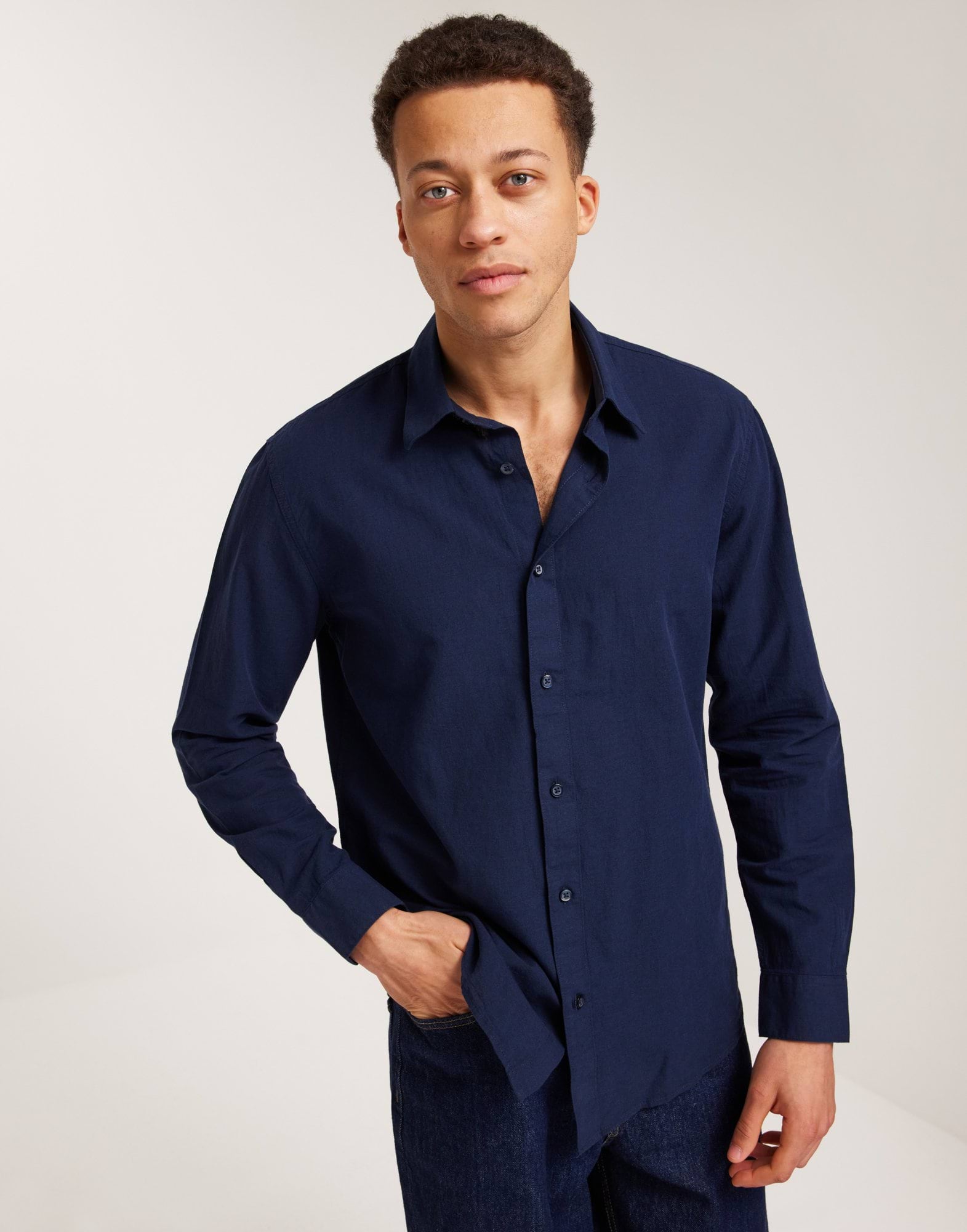 SLHREGNEW-LINEN SHIRT LS CLASSIC